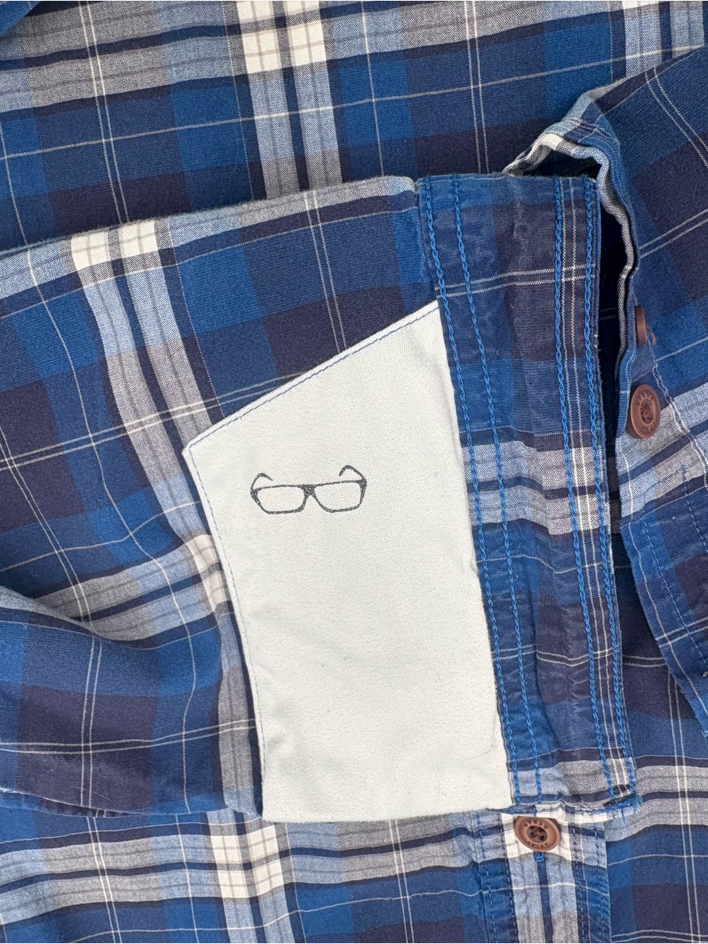 Ariat Rebar Men’s L Tall Blue Plaid Short Sleeve Button Down Work Shirt - Picture 11 of 12